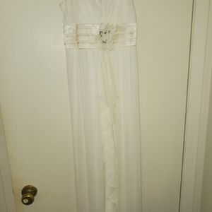 City Triangles White Evening Gown